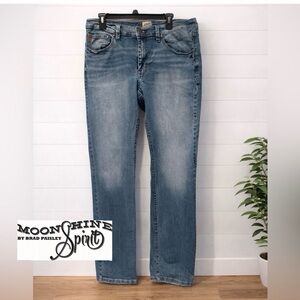 💙👉🔥Men’s Moonshine Spirit “120 Proof” Slim Straight Jeans 36x36 | Stretch Denim